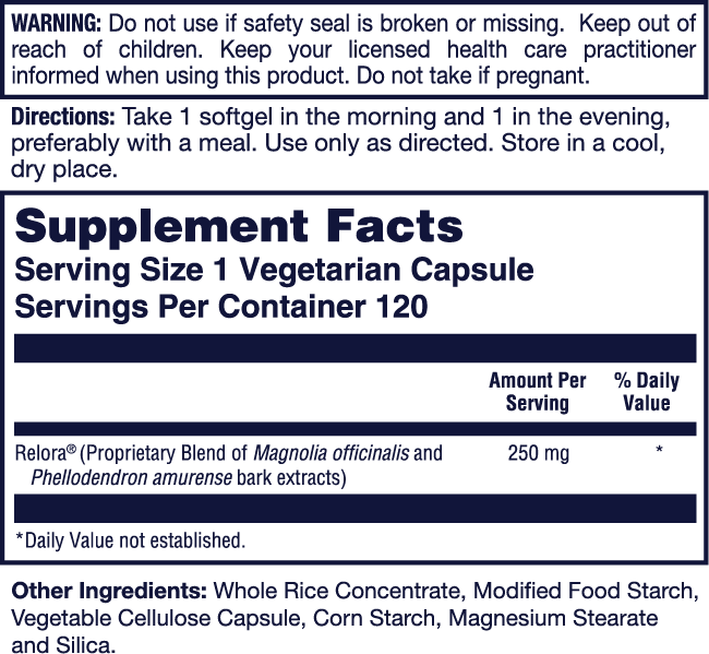 Relora 250 MG | Mood Support