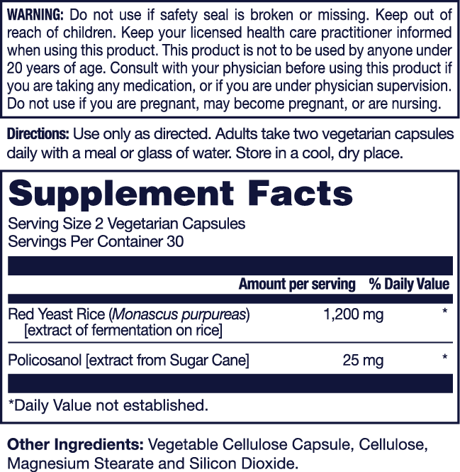 Red Yeast Rice & Policosanol | Healthy Cholesterol Support