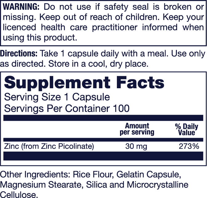 Zinc Picolinate | Immune & Eye Support