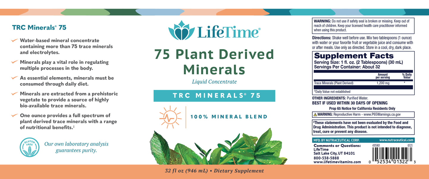 TRC Minerals 75 | Plant Derived Minerals Liquid Concentrate