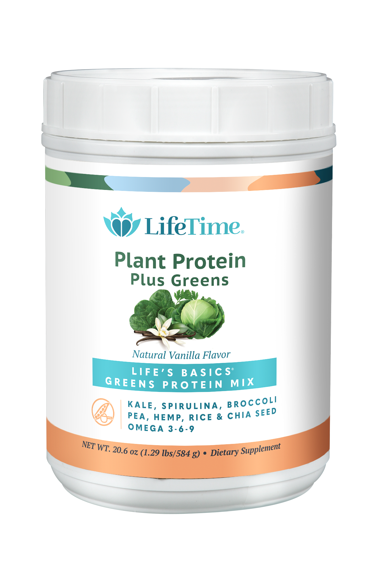 Life's Basics Plant Protein Plus Greens | Natural Vanilla Flavor