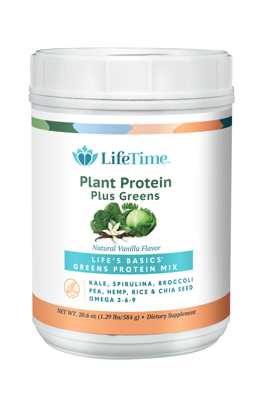Life's Basics Plant Protein Plus Greens | Natural Vanilla Flavor