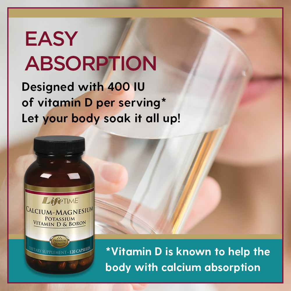 Calcium Magnesium Potassium, Vitamin D & Boron | Support Bone & Muscle Health